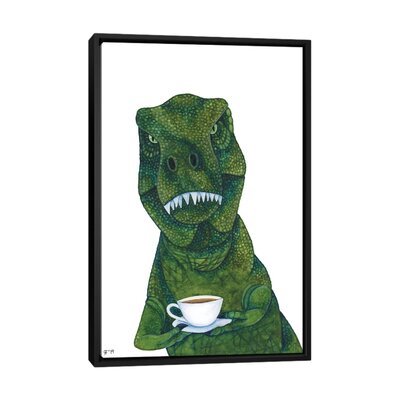 New Tea Rex - Painting Print East Urban Home Format: Black Framed Canvas, Matte Color: No Matte, Size: 60