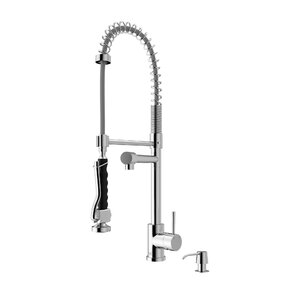 Zurich Pull Down Single Handle Kitchen Faucet with Optional Soap Dispenser