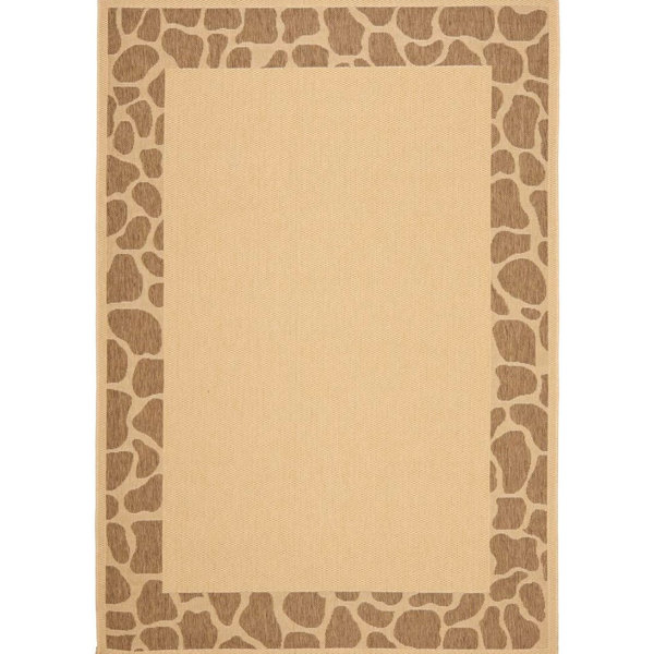 Alver Lake Beige/Brown Indoor/Outdoor Area Rug by World Menagerie