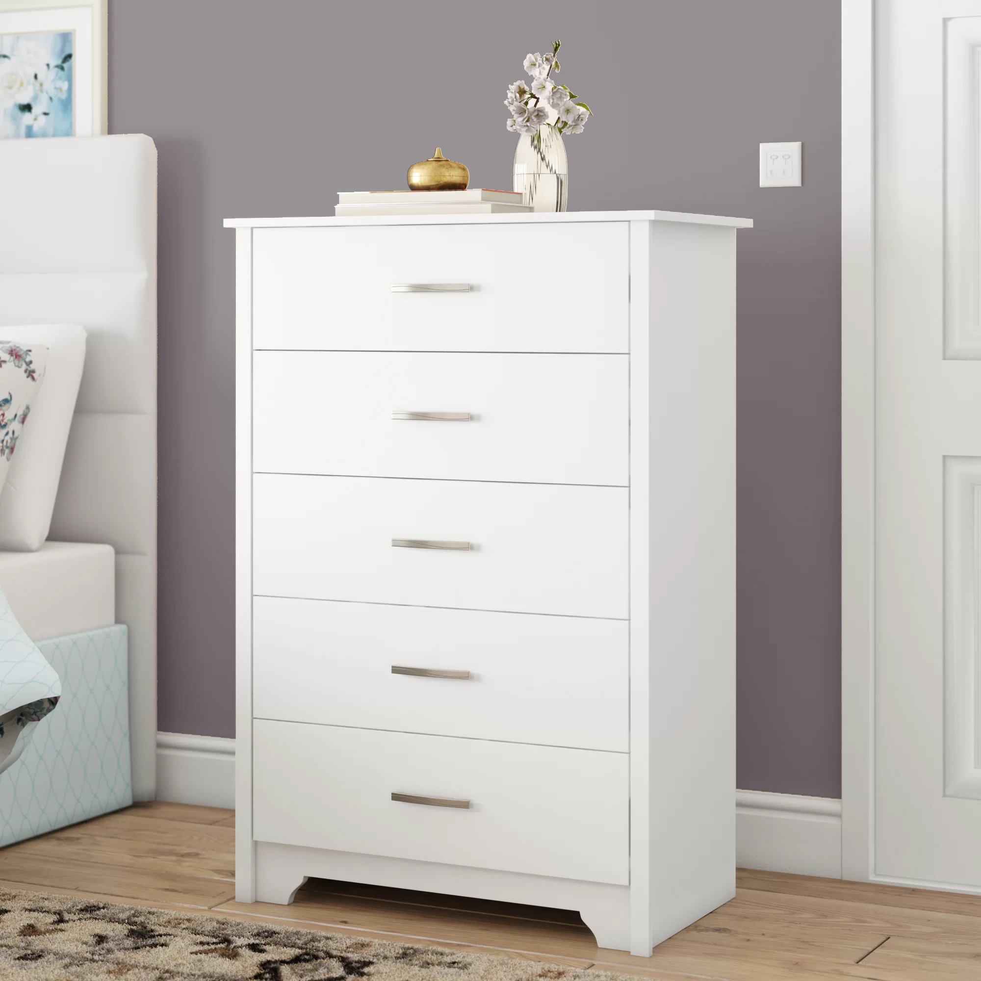 White Tall Dresser Modern Furniture Londra Tall Chest Of Drawers