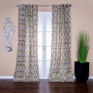 Tunisia Paisley Semi-Sheer Grommet Single Curtain Panel