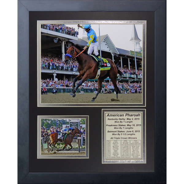 American Pharaoh 2015 Triple Crown Winner Framed Memorabilia by Legends Never Die
