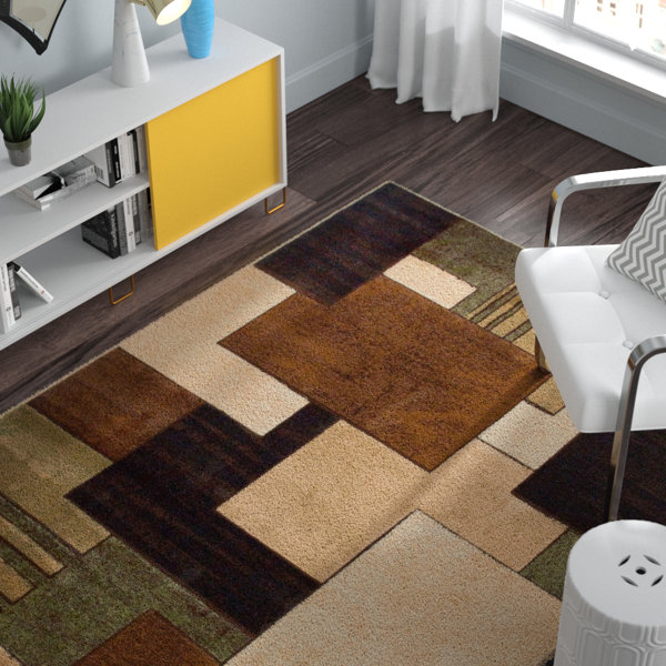 Nolan Brown/Green Area Rug by Zipcode Design