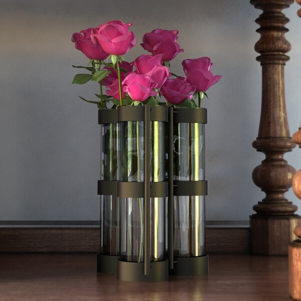 Frankie 7 Piece Metallic Vase with Stand Set by August Grove