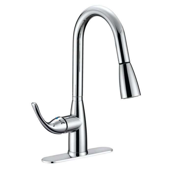 Aqua Plumb Pull Down Single Handle Kitchen Sink Faucet Wayfair Ca