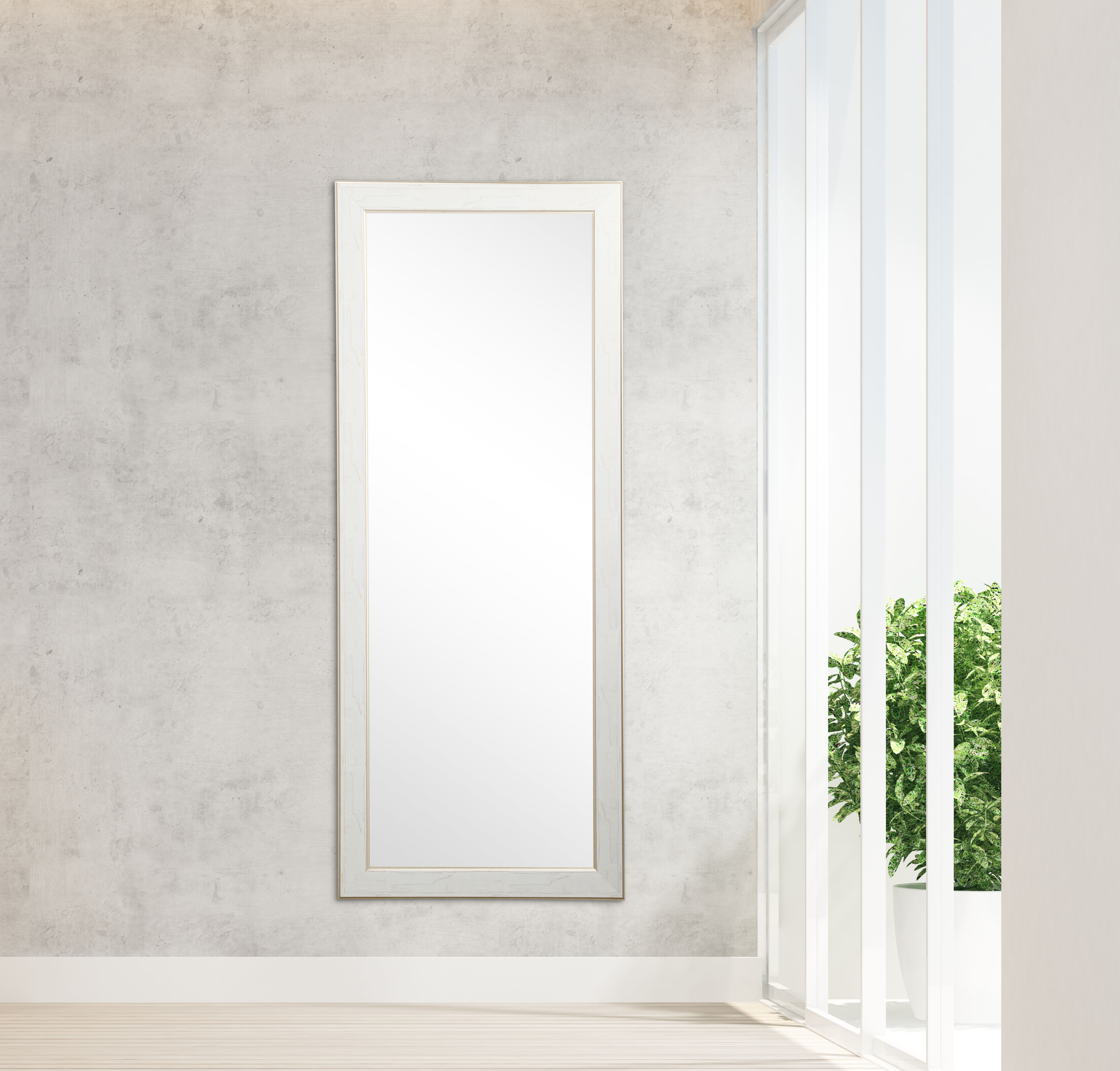 Highland Dunes Marler Wooden Industrial Full Length Mirror Wayfair