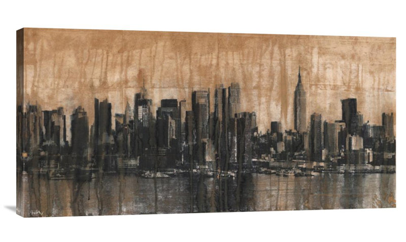 Global Gallery Nyc Skyline 1 By Dario Moschetta Painting Print