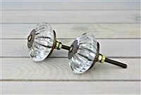 Marigold Glass Crystal Knob (Set of 2)