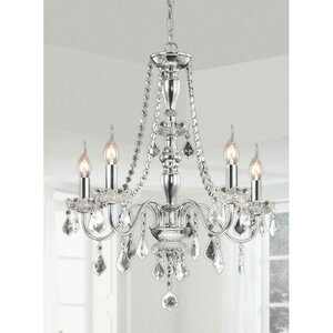 5-Light LED Crystal Chandelier