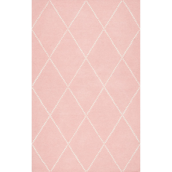 Nat Diamond Hand-Tufted Baby Pink Area Rug by Viv + Rae