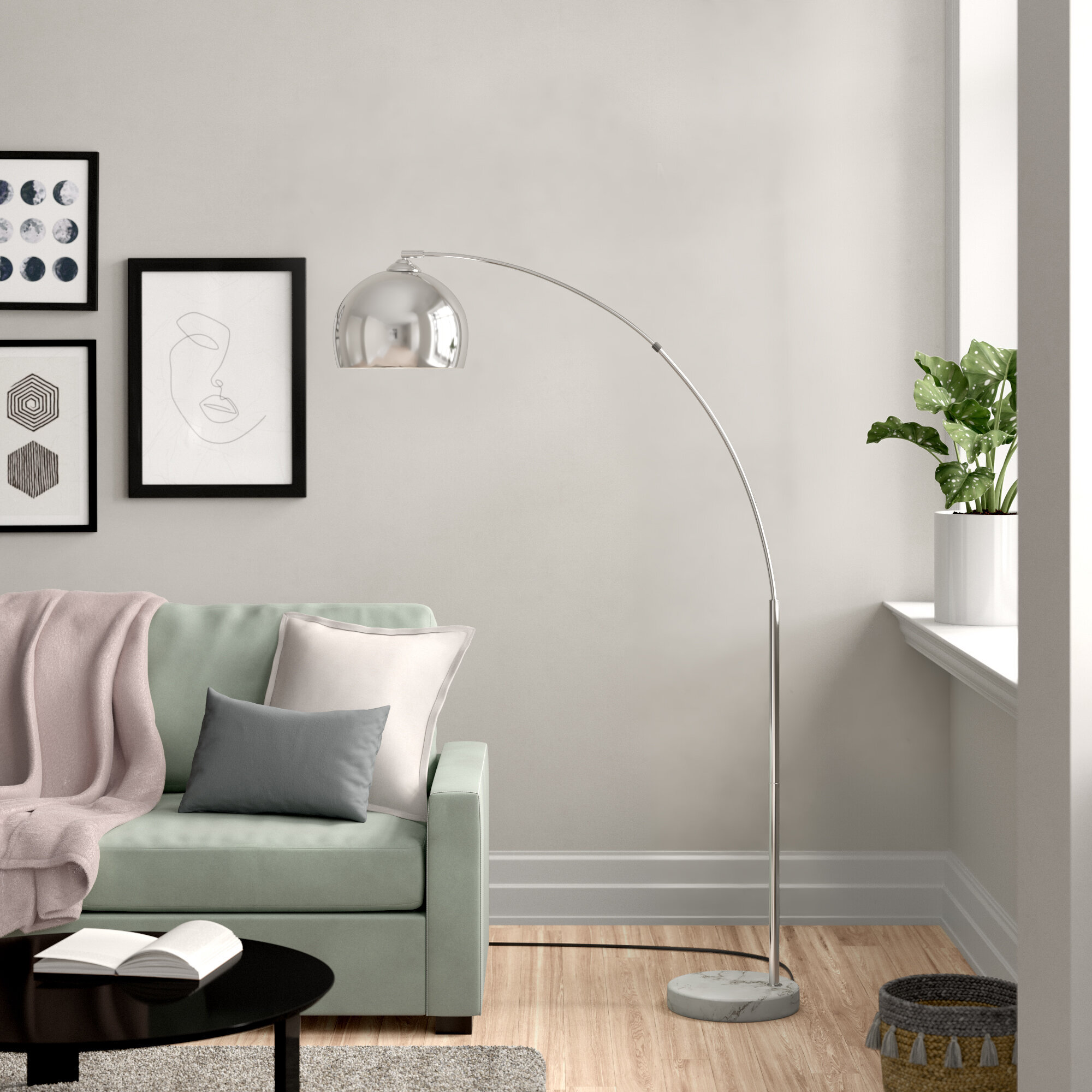 Zipcode Design Bonita 174cm Arched Floor Lamp Reviews Wayfair