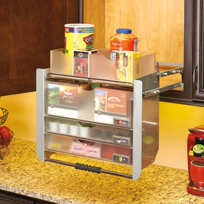 Rev A Shelf Universal Wall Cabinet Pull Down Shelving System Wayfair Universal Wall Cabinet Pull Down Shelving System