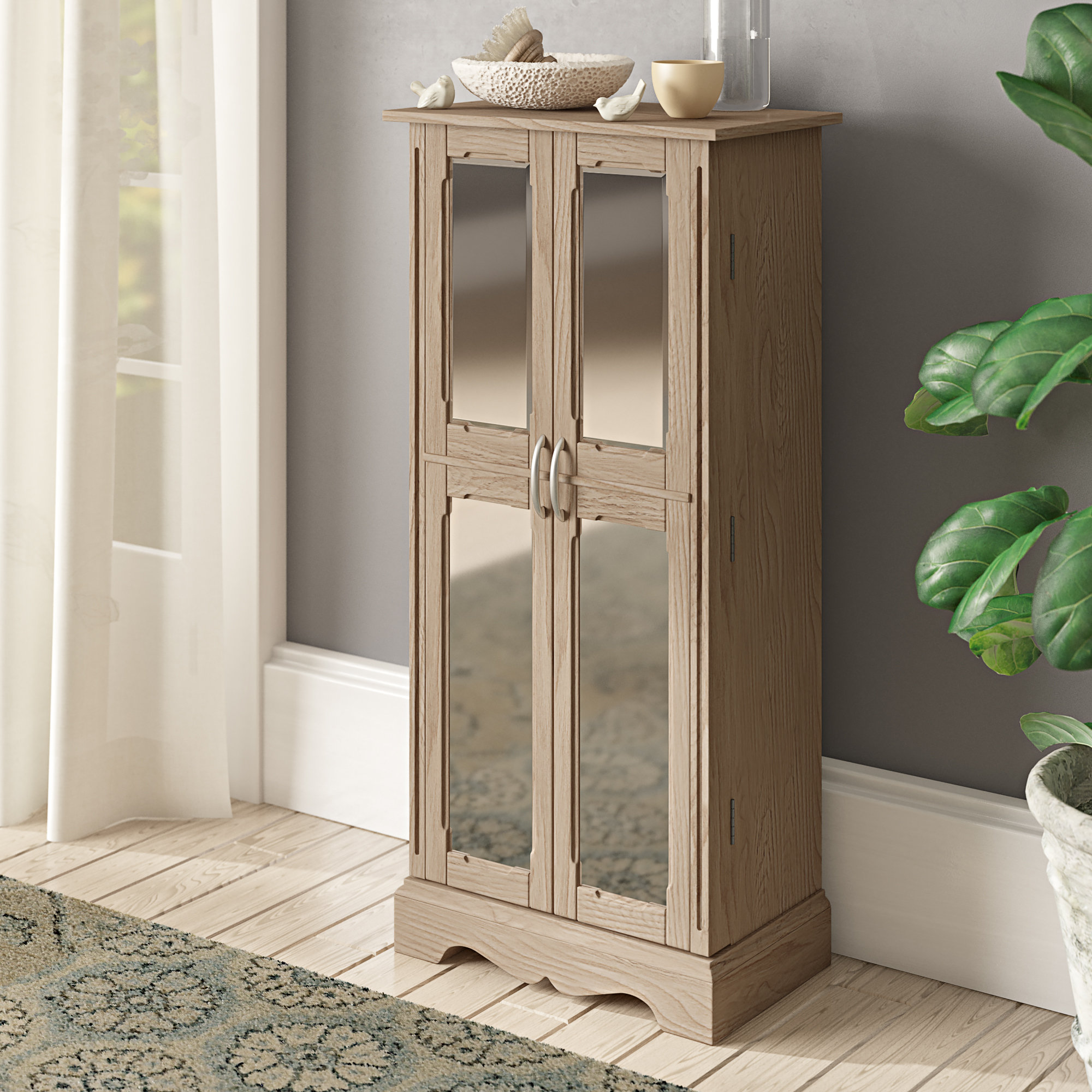 Ophelia Co Altenburg Chelsea Free Standing Jewelry Armoire With