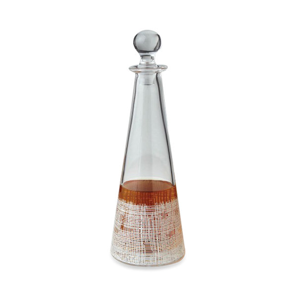 Crosshatch Cone Decanter by DwellStudio
