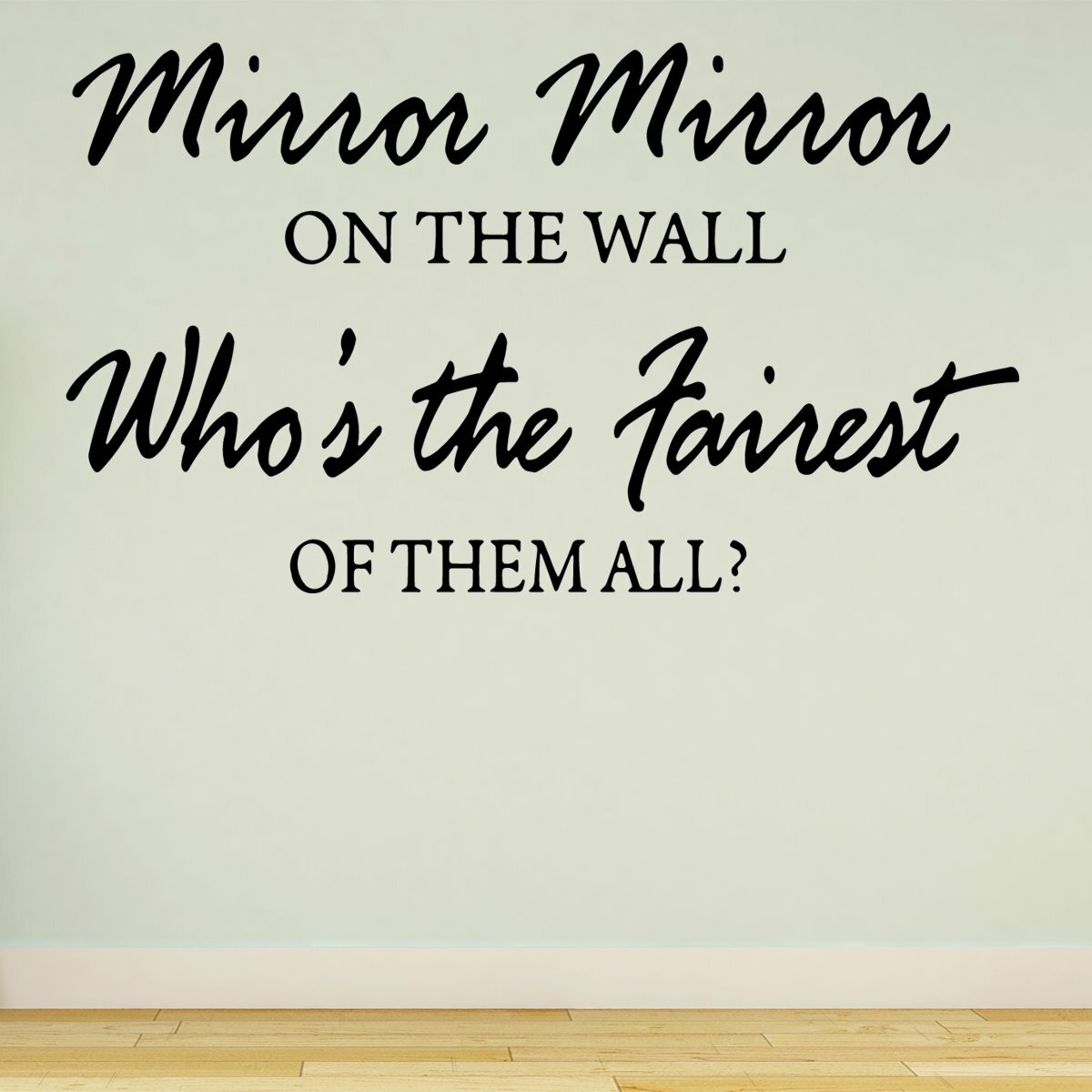 Mirror Mirror on the Wall who's the Fairest of them all.