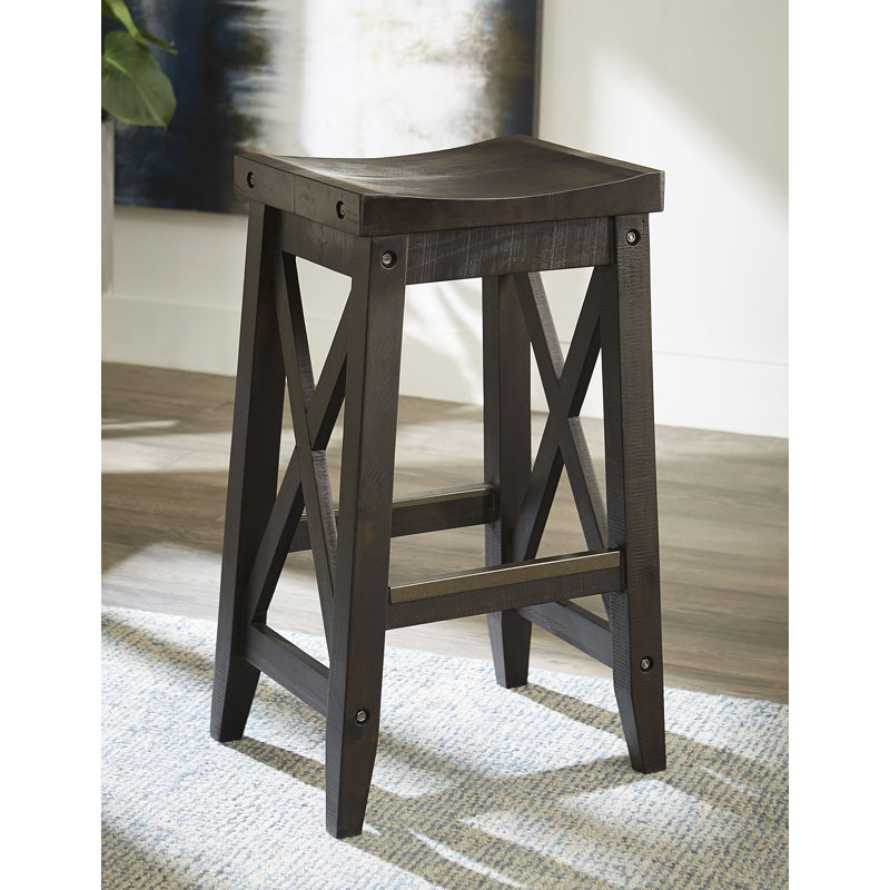 Laurel Foundry Modern Farmhouse Langsa Solid Wood 30 Bar Stool Laurel Foundry Modern Farmhouse Langsa