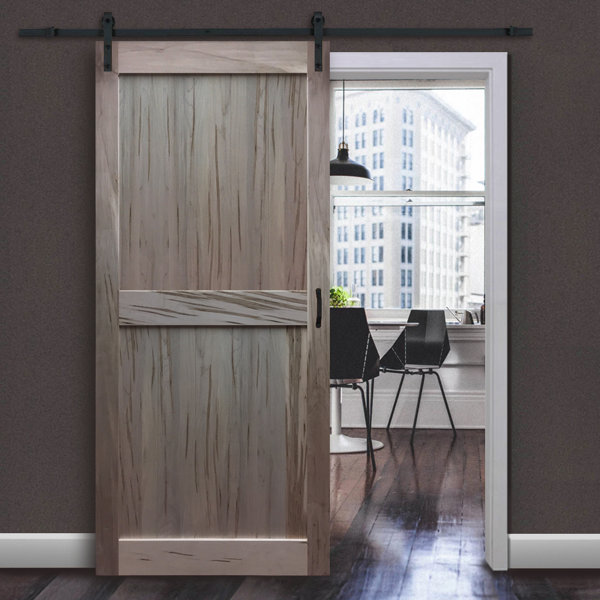 Solid Flush Wood Interior Barn Door by Kimberly Bay