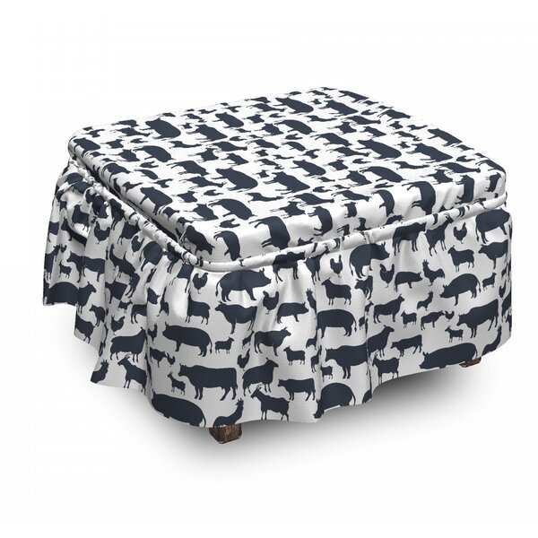 Farm Animals Ottoman Slipcover (Set Of 2) By East Urban Home