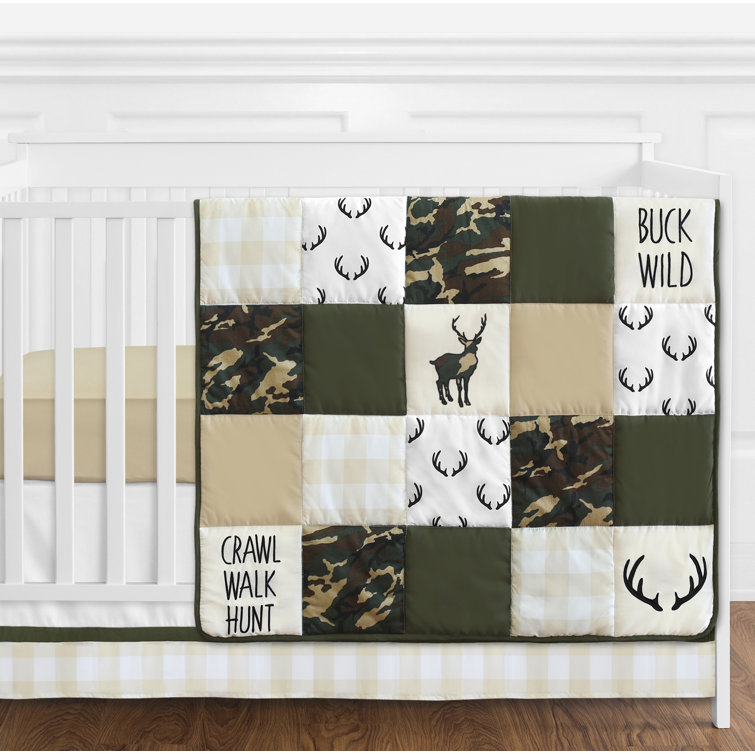 green crib bedding