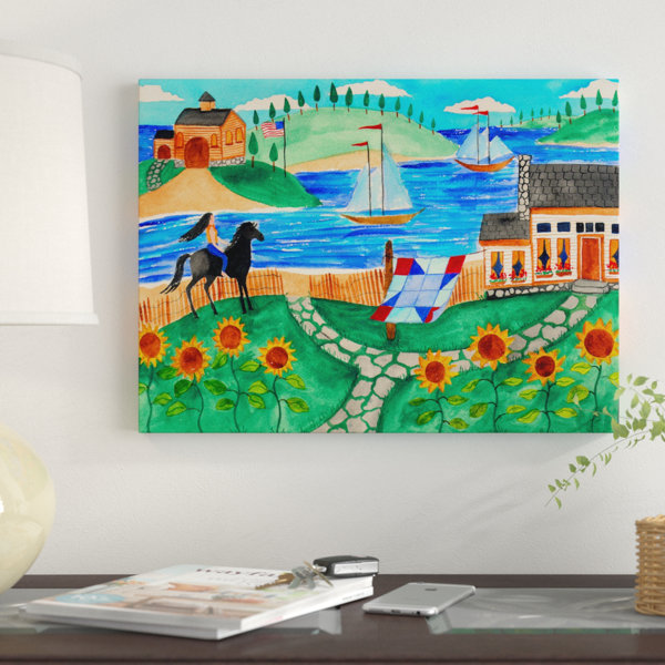 Winston Porter Cottage By The Sea Acrylic Painting Print On