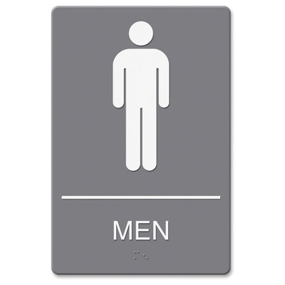 ADA Mens Restroom Sign with Symbol US Stamp  Sign