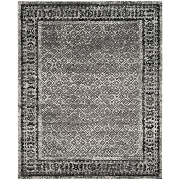 Josie Ivory / Silver Area Rug by World Menagerie