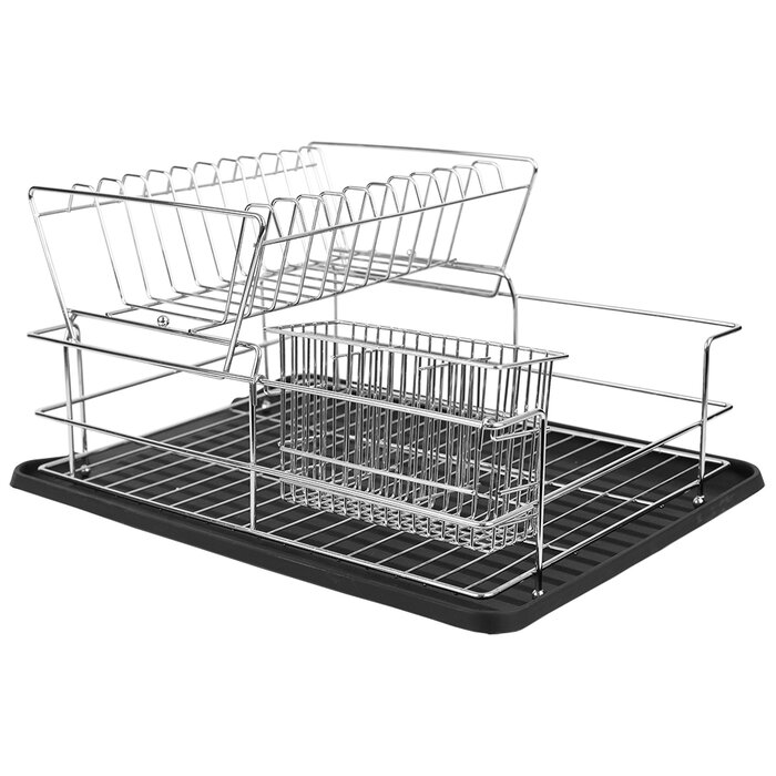 Home Basics Deluxe Stainless Steel Countertop Dish Rack Reviews