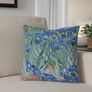 Morley 16 X Irises In Blue Outdoor Pillows Cushions UV Properties Waterproof And Mildew Proof Morley 16 X Irises In Blue Outdoor Pillows Cushions UV Properties Waterproof And Mildew Proof