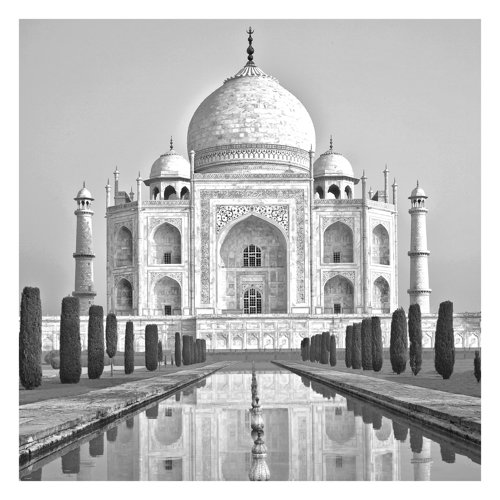 Taj Mahal with Garden 1.92m x 1.92m Textured Matt Peel & Stick Wall Mural East Urban Home
