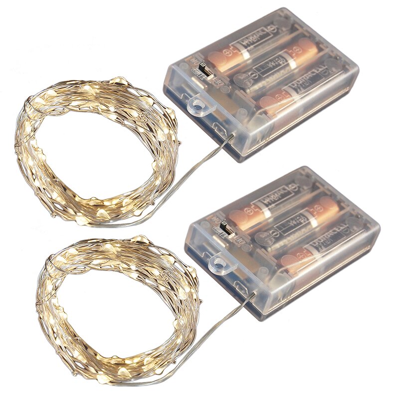 Battery Operated LED Waterproof Mini String Lights with Timer
