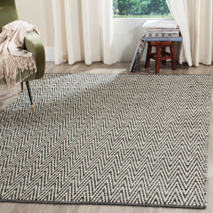 Shevchenko Place Hand-Woven Ivory / Dark Grey Area Rug