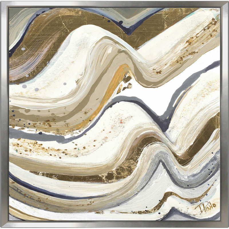 Wrought Studio New Concept Neutral Framed Acrylic Painting Print On Canvas Wayfair