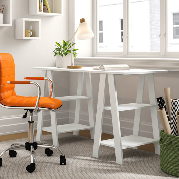 Attracktive narrow sawhorse White Sawhorse Desk Wayfair Attracktive narrow sawhorse White Sawhorse Desk Wayfair