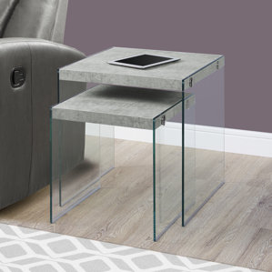 2 Piece Nesting Tables Set by Monarch Specialties Inc.