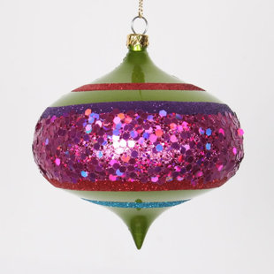 4ct lime green and cerise pink shatterproof christmas glitter onion ornaments 4 100mm - Lime Green Christmas Tree Decorations 4ct lime green and cerise pink shatterproof christmas glitter onion ornaments 4 100mm - Lime Green Christmas Tree Decorations