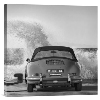 'Ocean Waves Breaking on Vintage Beauties (BW Detail 1)' by Gasoline Images Photographic Print on Wrapped Canvas Global Gallery Size: 18