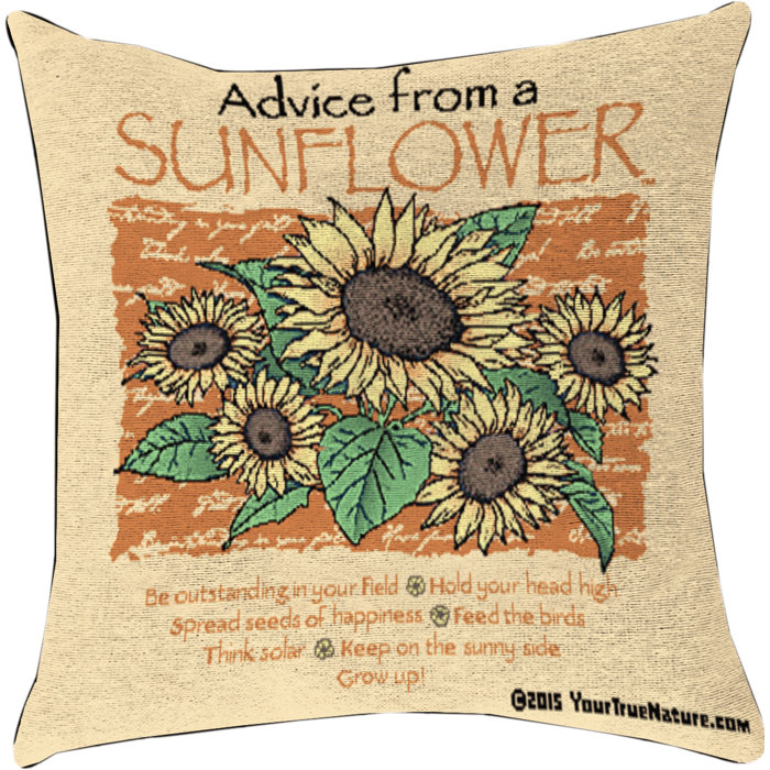 Manual Woodworkers Weavers Advice From A Sunflower Throw Pillow