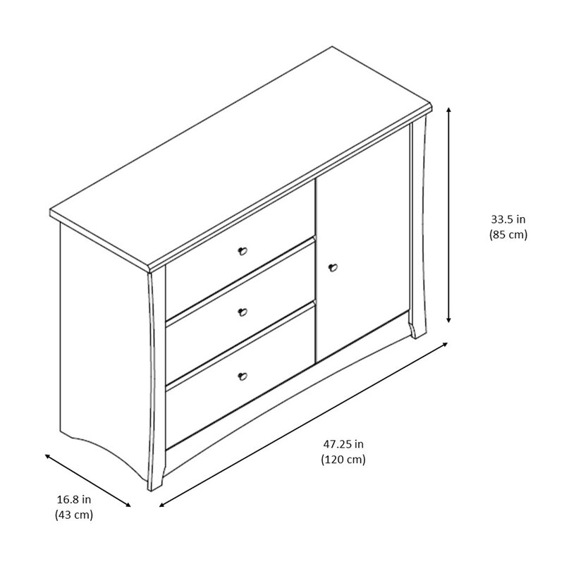 Storkcraft Crescent 3 Drawer Combo Dresser Reviews Wayfair