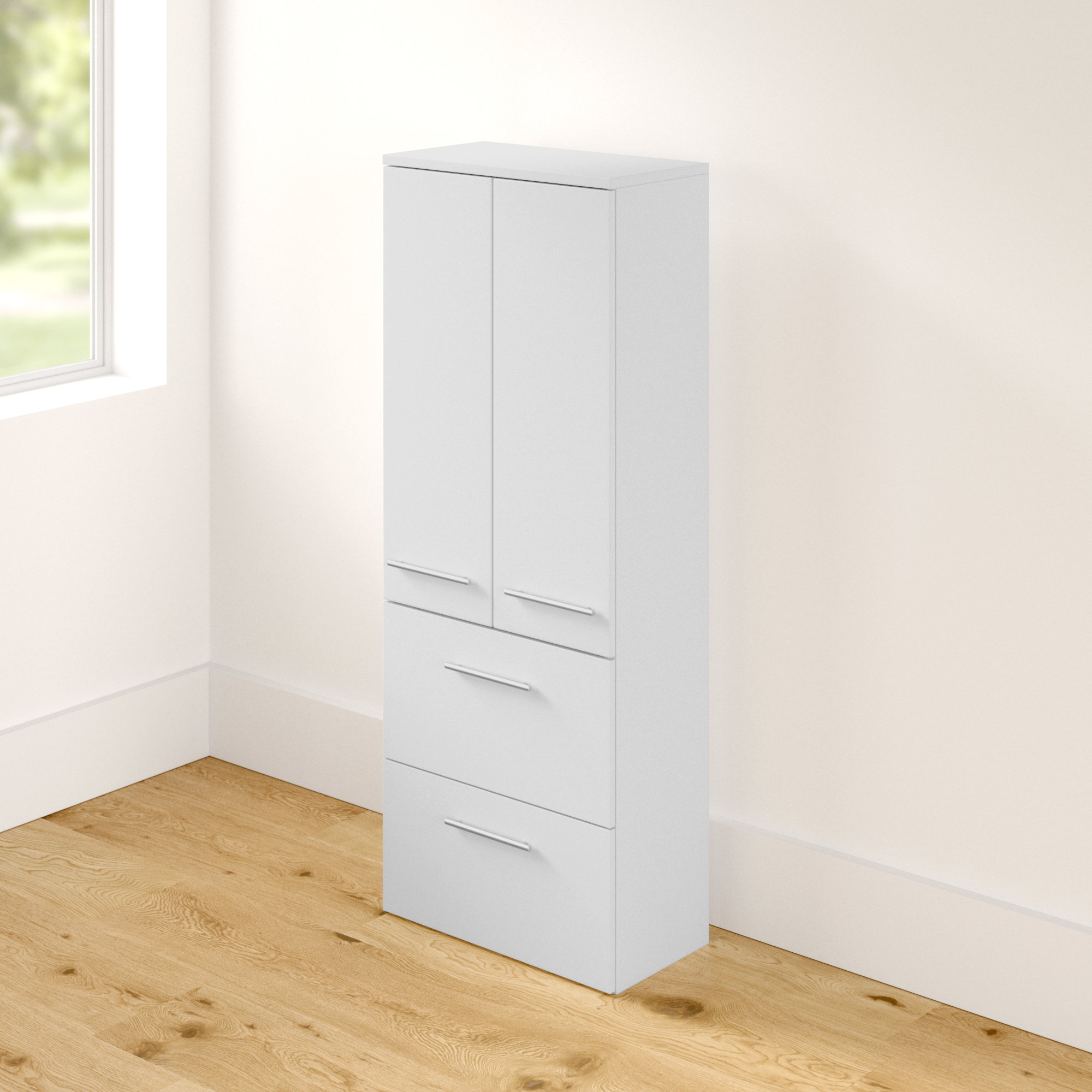 Zipcode Design Javier 50cm W X 130cm H X 27cm D Tall Bathroom Cabinet Reviews Wayfair Co Uk