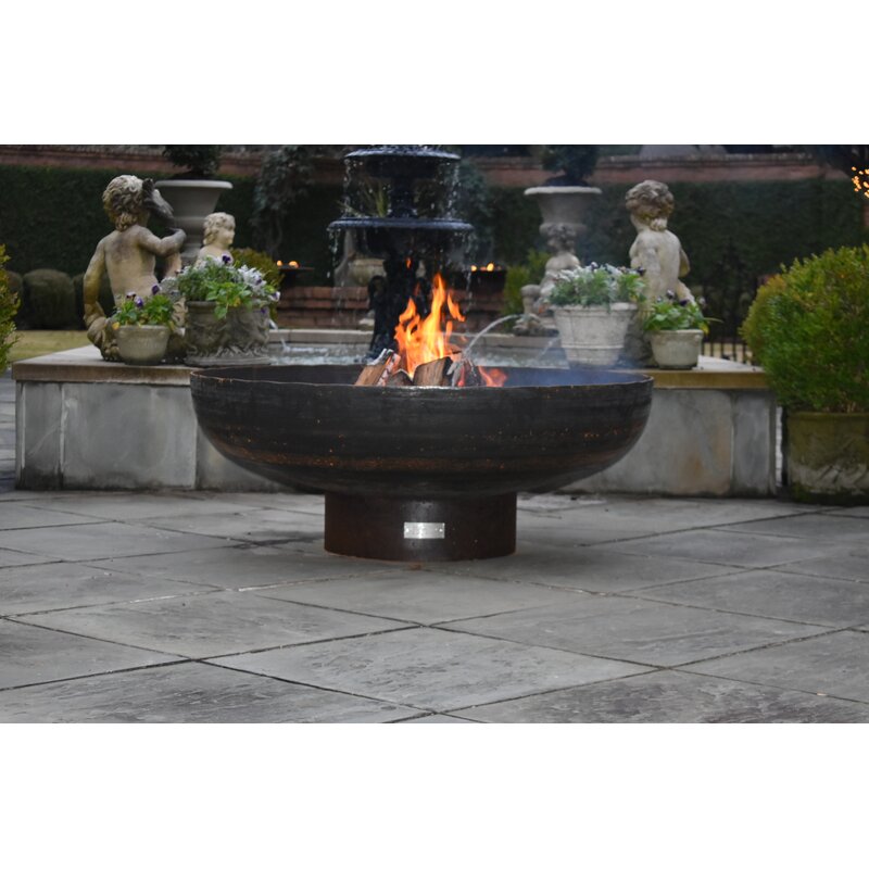 17 Stories Harrogate Round Steel Wood Burning Fire Pit Reviews