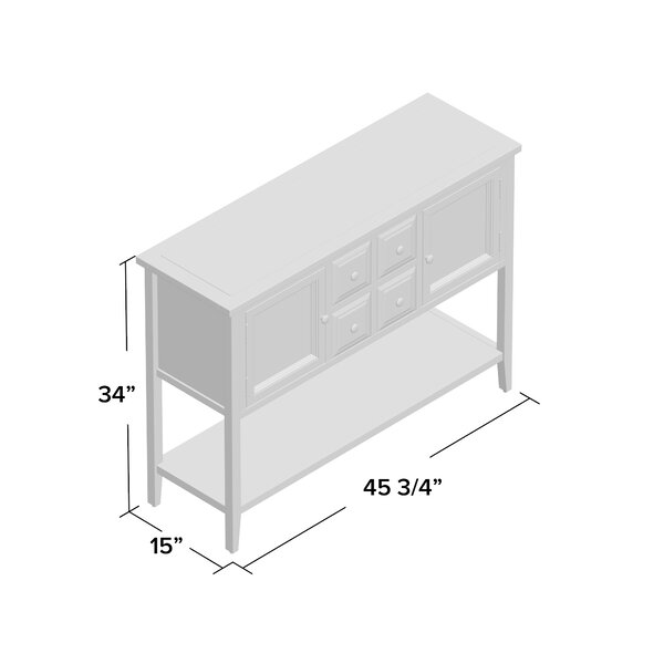 Modern console table 2 drawer wood look MDF steel legs /80x40x45 cm white en.casa 