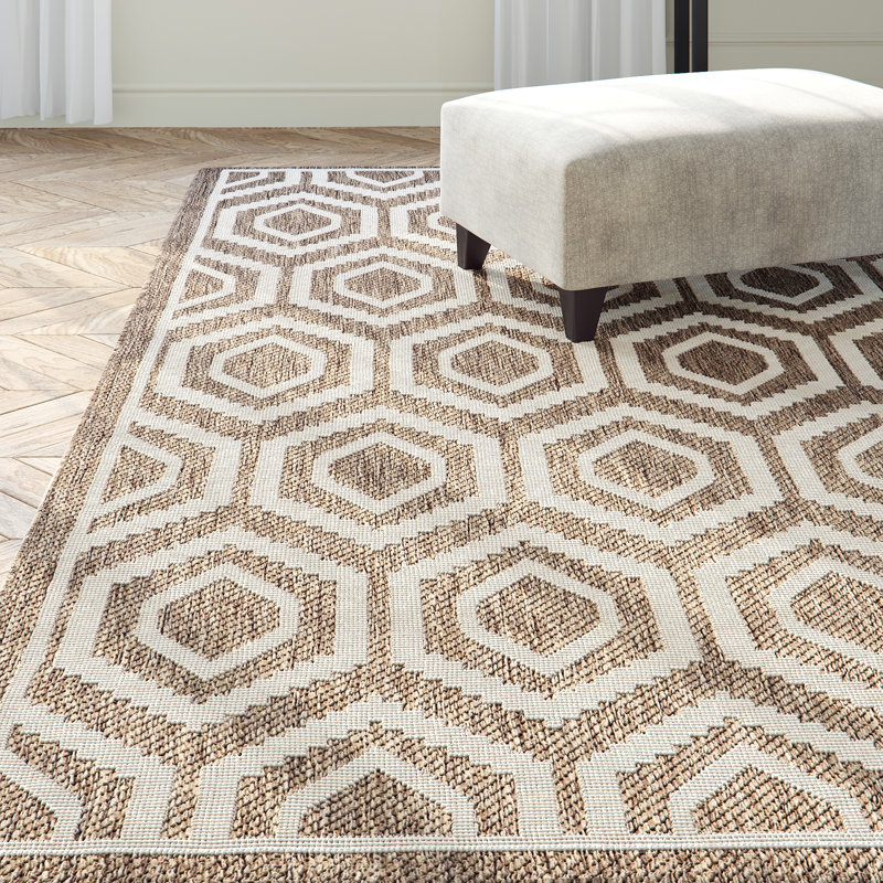 Langley Street Miami Brown/Tan Indoor/Outdoor Area Rug & Reviews Wayfair