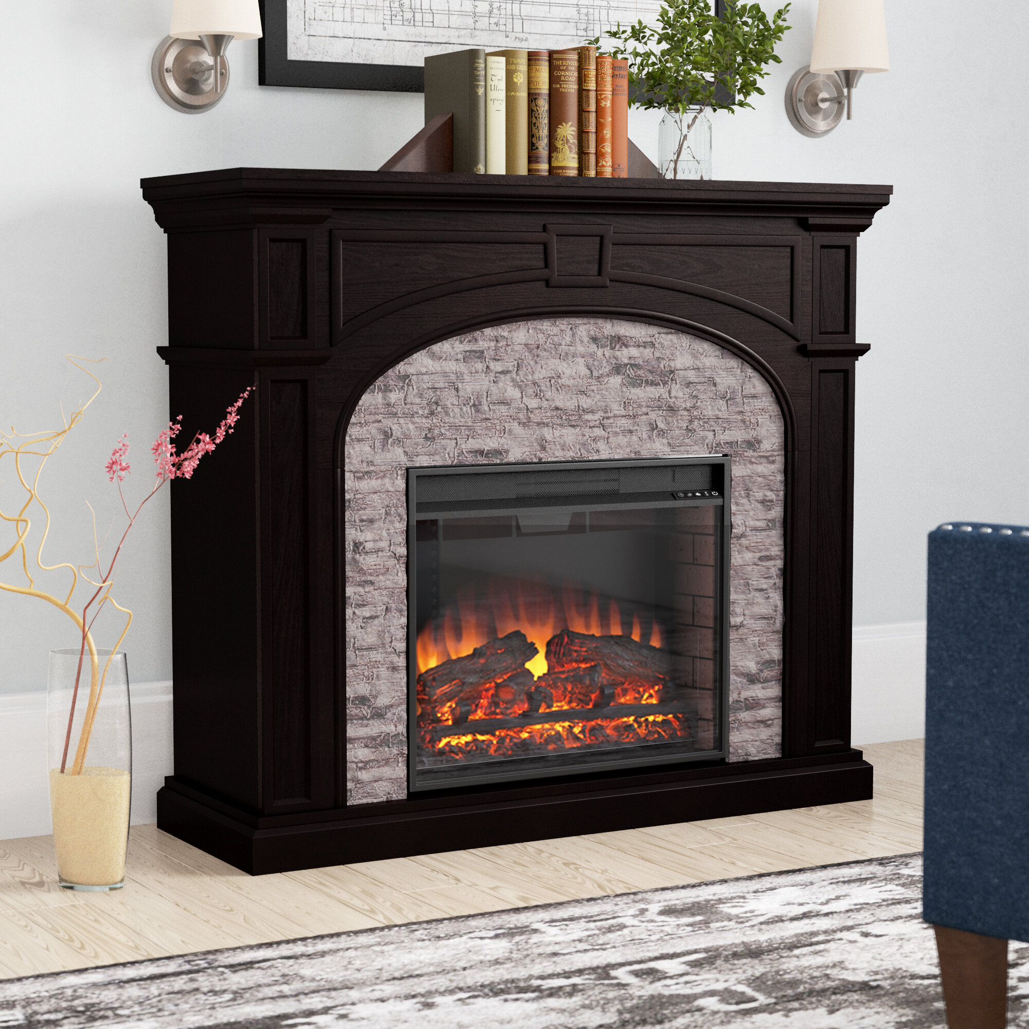 Kitsco Boyer Traditional Electric Fireplace Reviews Wayfair