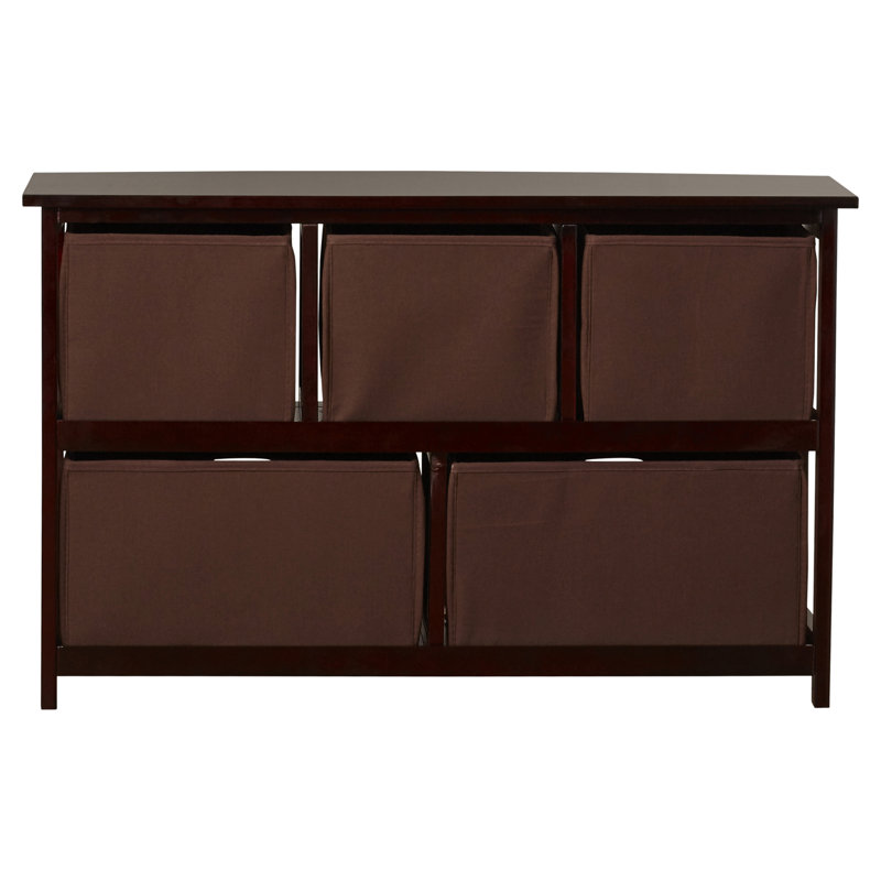 Andover Mills Anna 5 Folding Fabric Basket Storage Unit & Reviews Wayfair