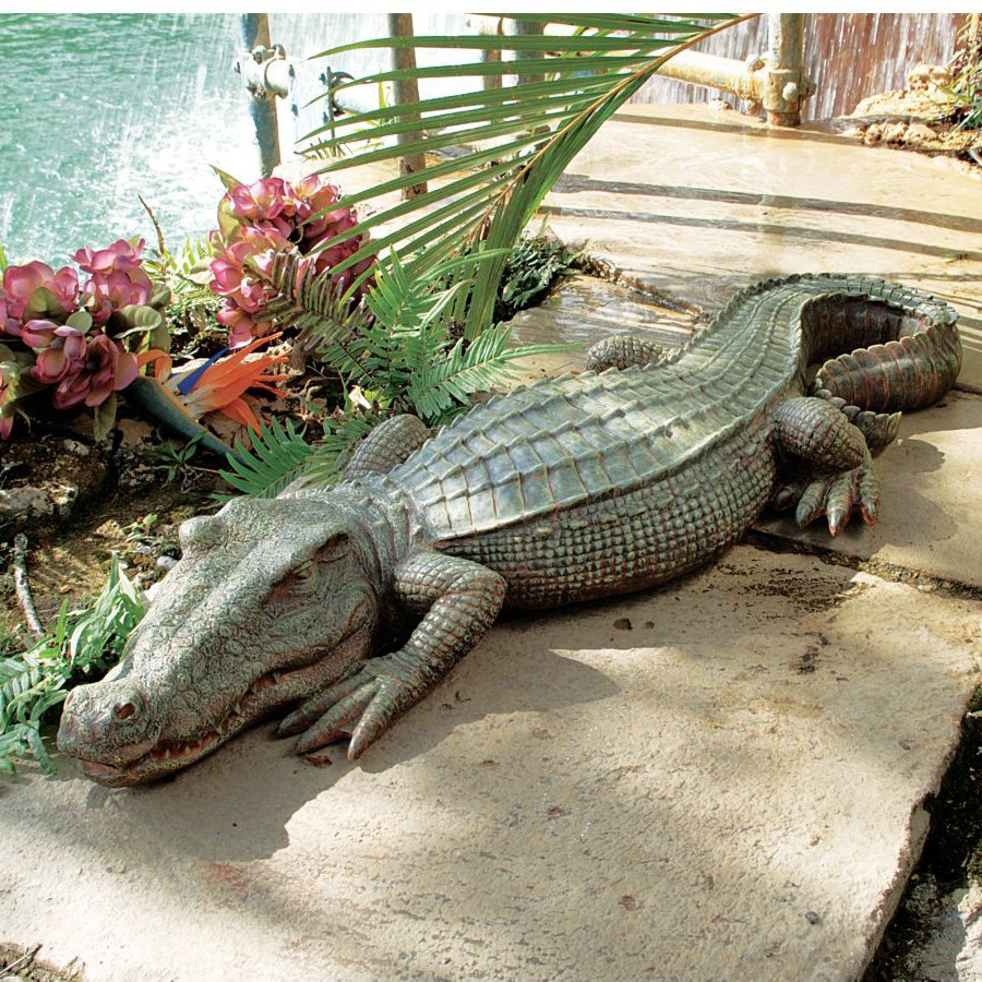 The Swamp Beast Crocodile Garden Statue