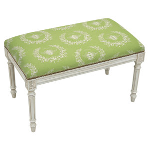 Clematite Upholstered and Wood Bench by Lark Manor