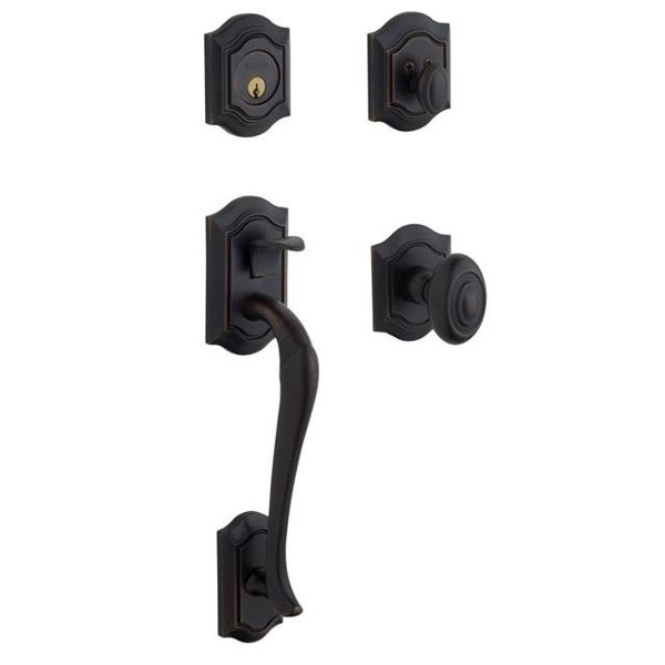 Bethpage Single Cylinder Handleset with Interior Knob and Sectional Trim by Baldwin