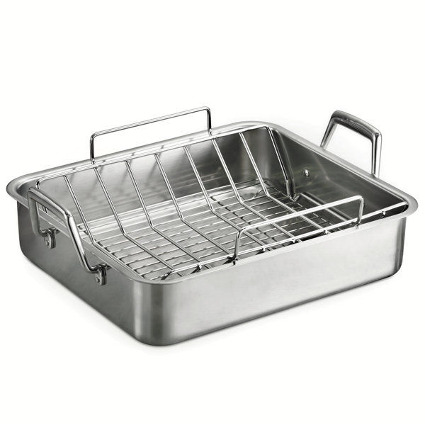 Gourmet Prima 16.5 Deep Roasting Pan with Basting Grill and Rack by Tramontina| @ $150.00