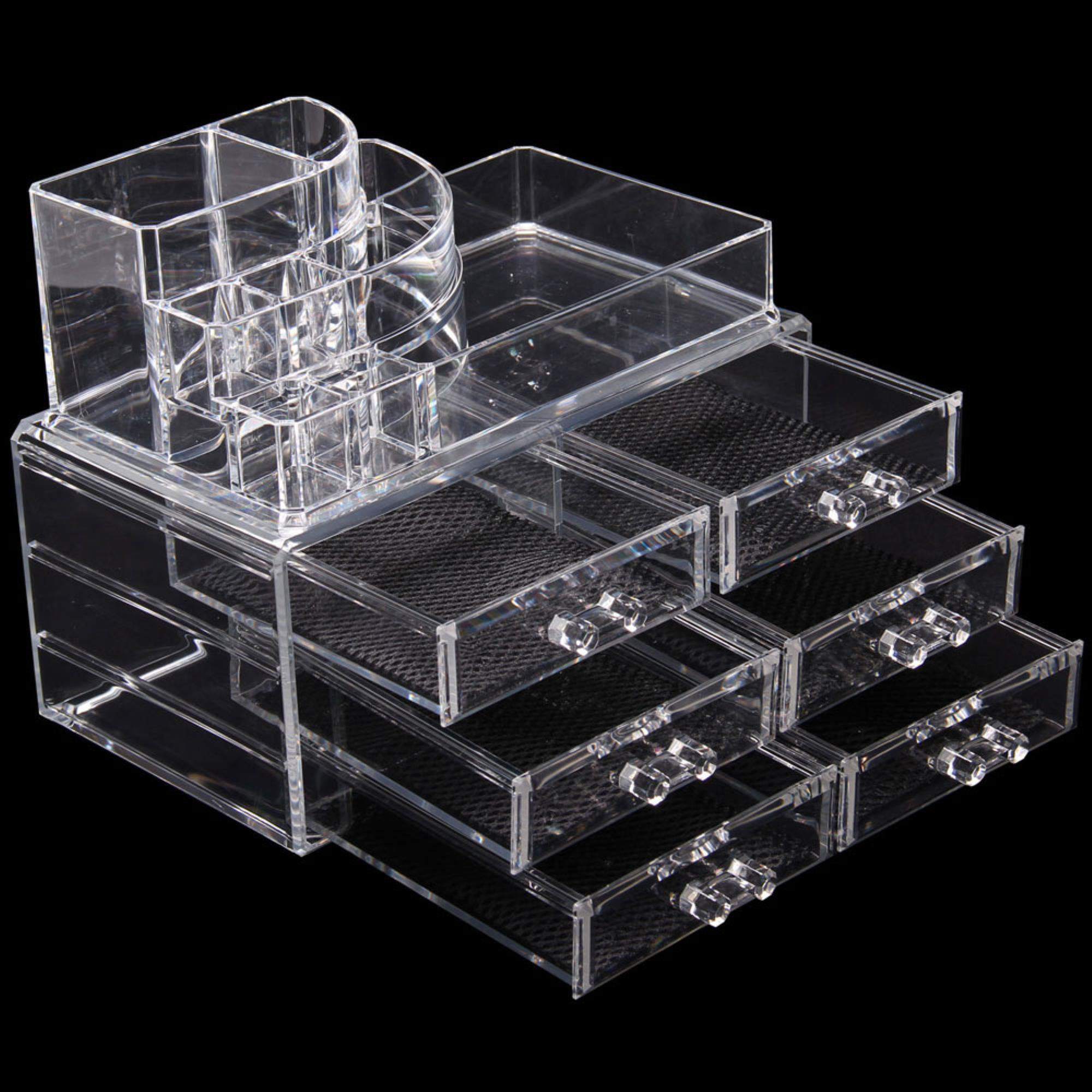 Rebrilliant Multi Check And 6 Drawers Integrated Acrylic Makeup