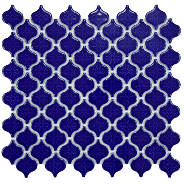 Beacon 1.375 x 1.5 Porcelain Mosaic Tile in Cobalt by EliteTile